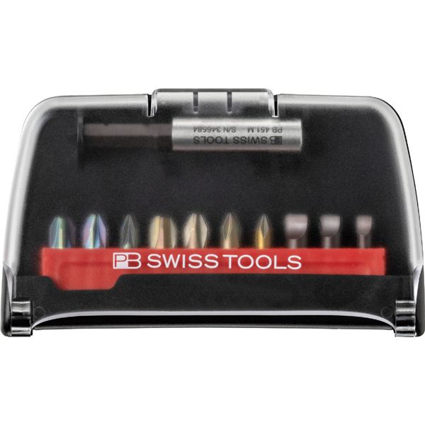 PB SWISS TOOLS ピービースイスツールズ 10本組 ショートタイプ ドライバービット ケース付 C6.701BC