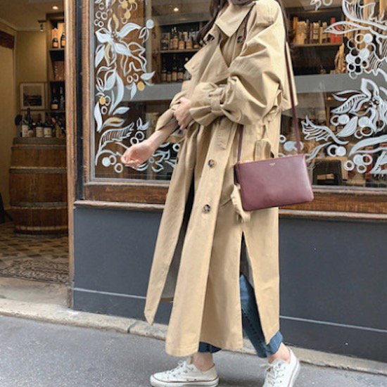 【取寄：納期2週間】ロングコート レディース ウインドブレーカー トレンチコート モッズコート 秋冬 春秋 スプリングコート 秋コート ロングアウター ゆったり 防寒 ロングコート レディース