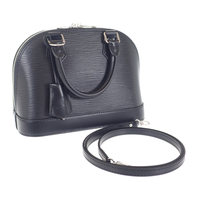 【Aランク】 アルマBB M40862 2WAYバッグ ハンドバッグ ショルダーバッグ エピレザー ノワール シルバー金具 レディース【ISEYA】