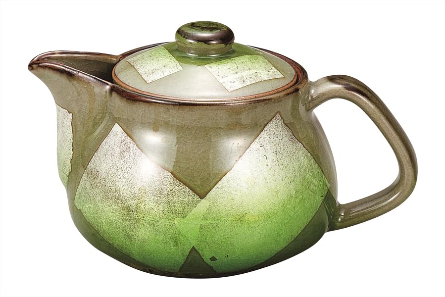 ナカマル『九谷焼』ポット急須銀彩ひわ竜彩 K9-631