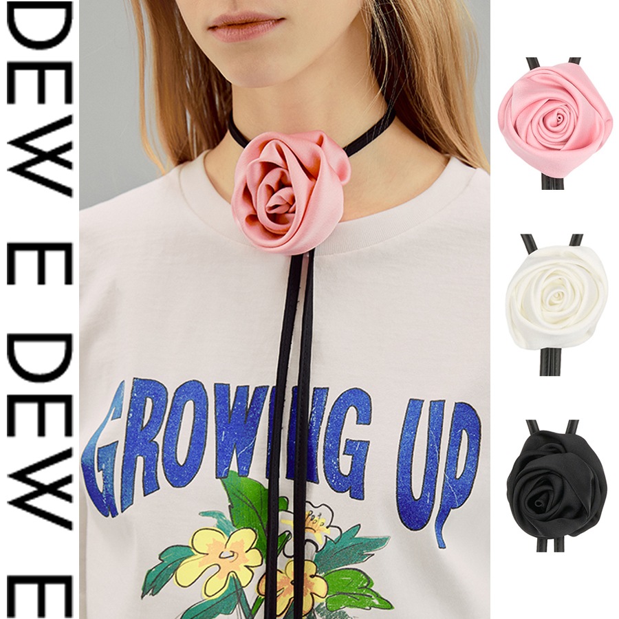 【正規品】ROSE コサージュ チョーカー 紐タイ ボロタイ ポーラータイ ロープタイ オケージョン 3色展開