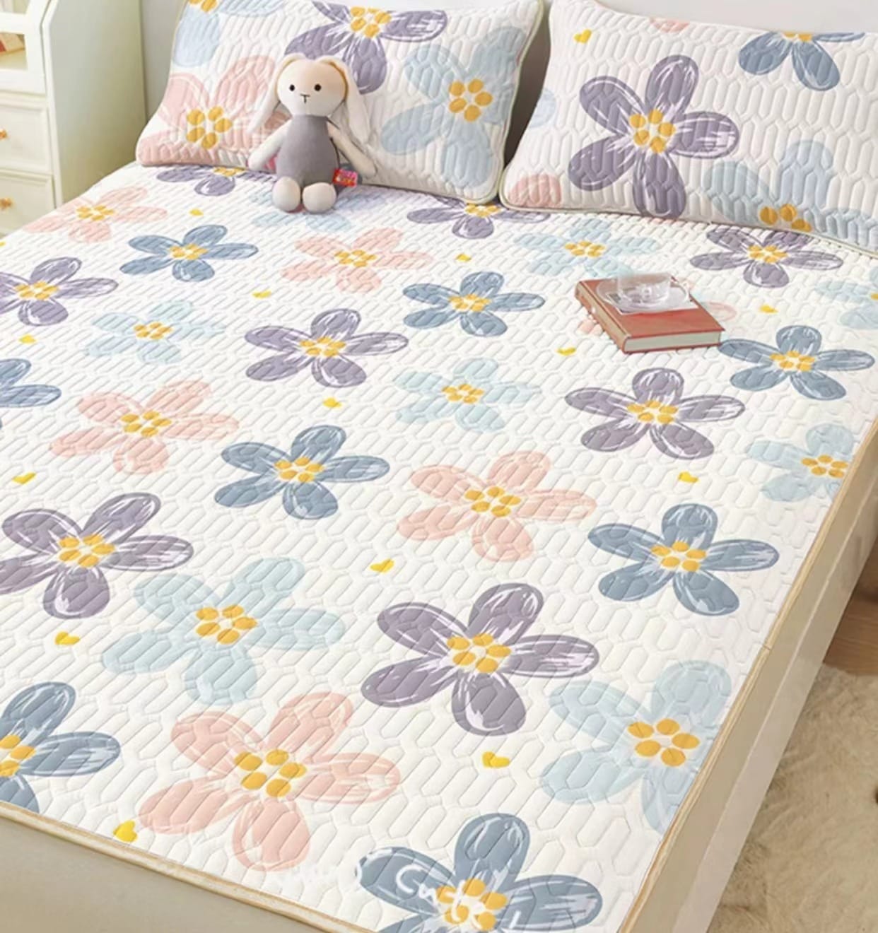 ラテックス寝具 ベット 3点セット サマーキルト ござ 天然ラテックス 柔軟軽量