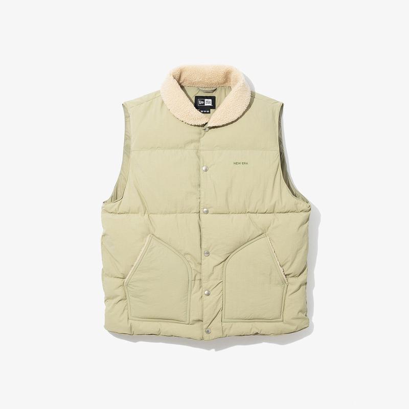 オリジネーターズ ボア ネック パッド入りベスト ライトオリーブ 14741992