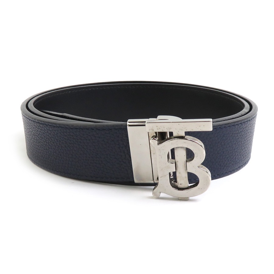 バーバリー BURBERRY ベルト リバーシブル レザー ネイビー×ブラック メンズ h31068k