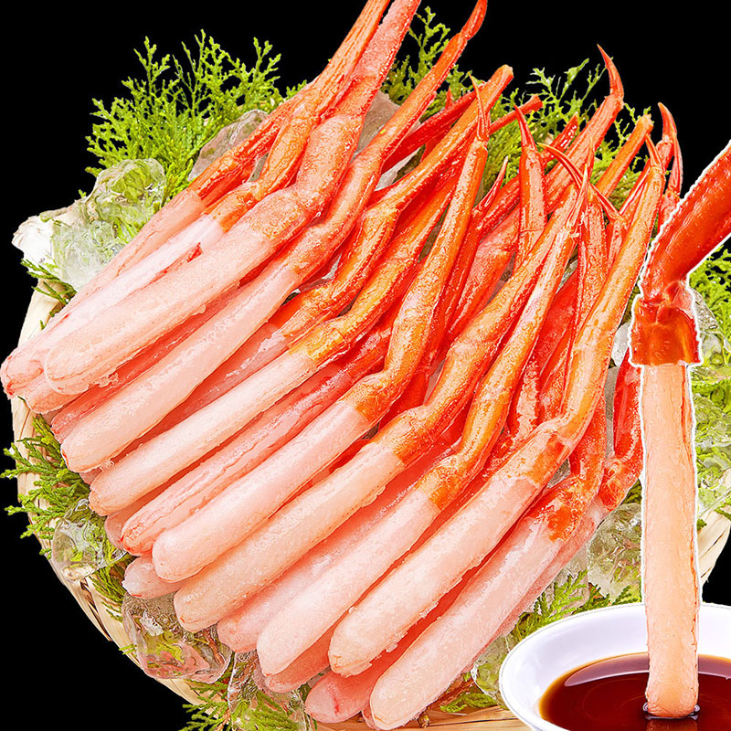 生食可！ 北海道産 刺身用 紅ズワイガニポーション 1kg(500g×2) 南蛮付き カニ ポーション かに 蟹しゃぶ 小さめサイズ 折れあり 生食用 かにしゃぶ ずわい蟹 カニ 刺身 カニ鍋 ギフト