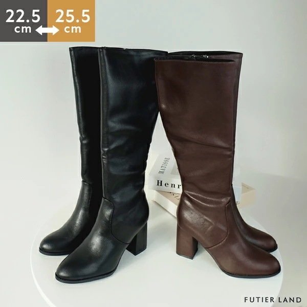 スタイルアップ 美脚効果 疲れにくい シューズ ブーツ レディース 秋 冬 ロング カジュアル きれいめ シンプル 韓国ファッション ストレートブーツ ニーブーツ チャンキーヒール ニーハイブーツ