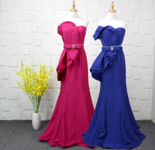 パーティードレス 短トレーン ファスナー 優雅なシルエット ピアノ演奏会/音楽会