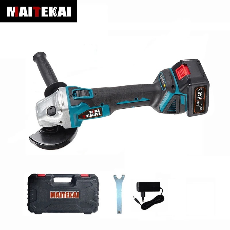 Maitekai-コードレスアングルグラインダー,電動工具,充電式リチウムイオン電池,研削盤,電動工具