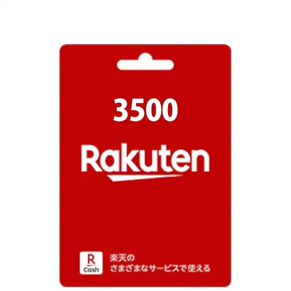 Qoo10] コード専用楽天ギフトカード 3500 円