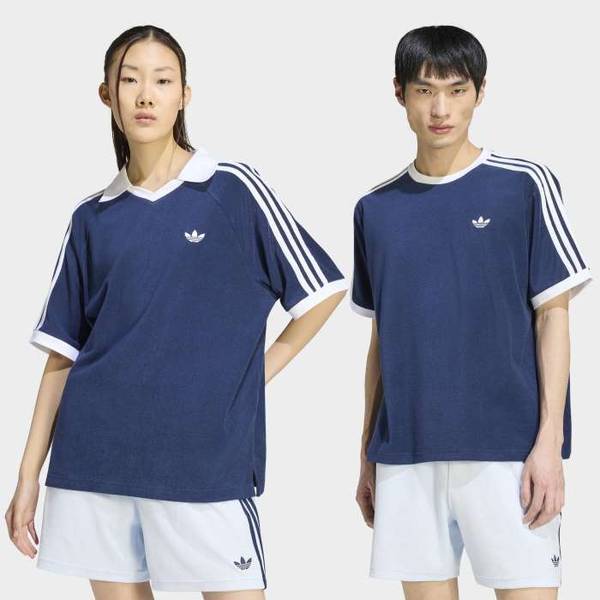アディダス ユニセックス オーバーサイズフィット Vネック Tシャツ