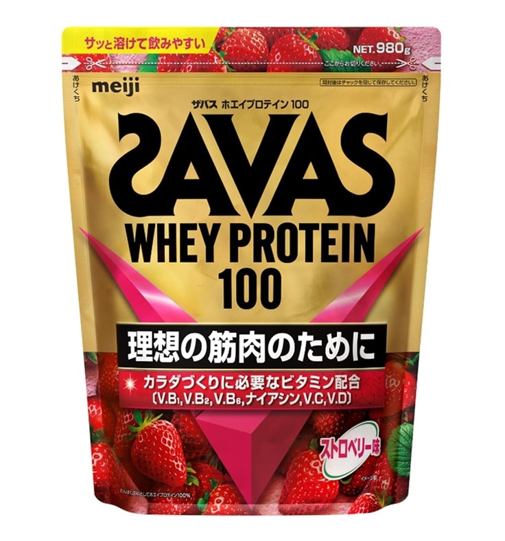 ザバス SAVA S ホエイプロテイン100 ストロベリー味 980g 【お取り寄せ商品】キャンセル不可