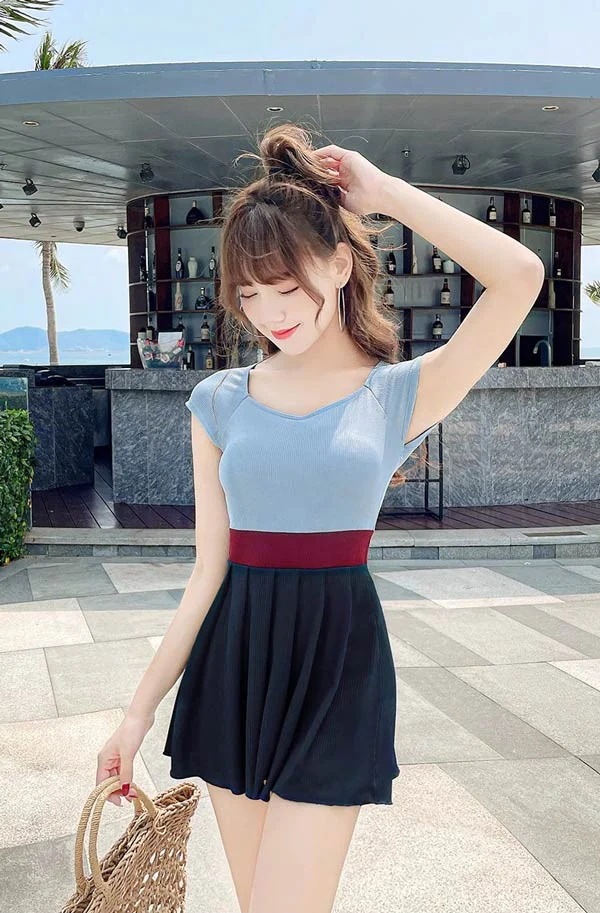 オールインワンセットアップセットアップリゾート 水着 着瘦せ 切り替え 海 プール セクシー 旅行 かわいい リボン ワンピース水着 服みたいな シンプル パッド付 透け感あり 撮影用 サマー レ