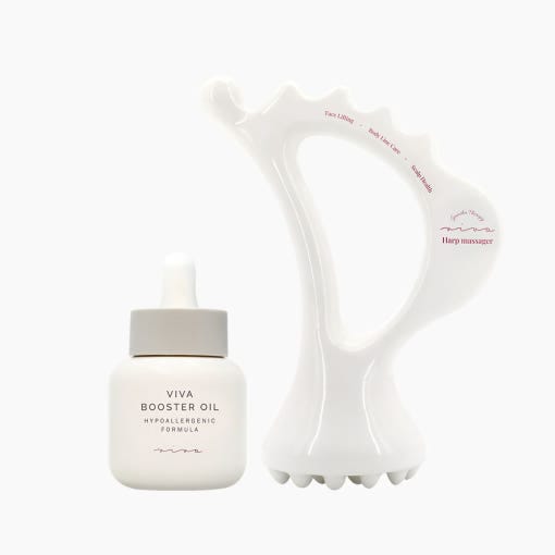 ビバ ハーフ女神セラミックかっさ + 高濃度ボディ＆フェイスブースターオイル 30ml