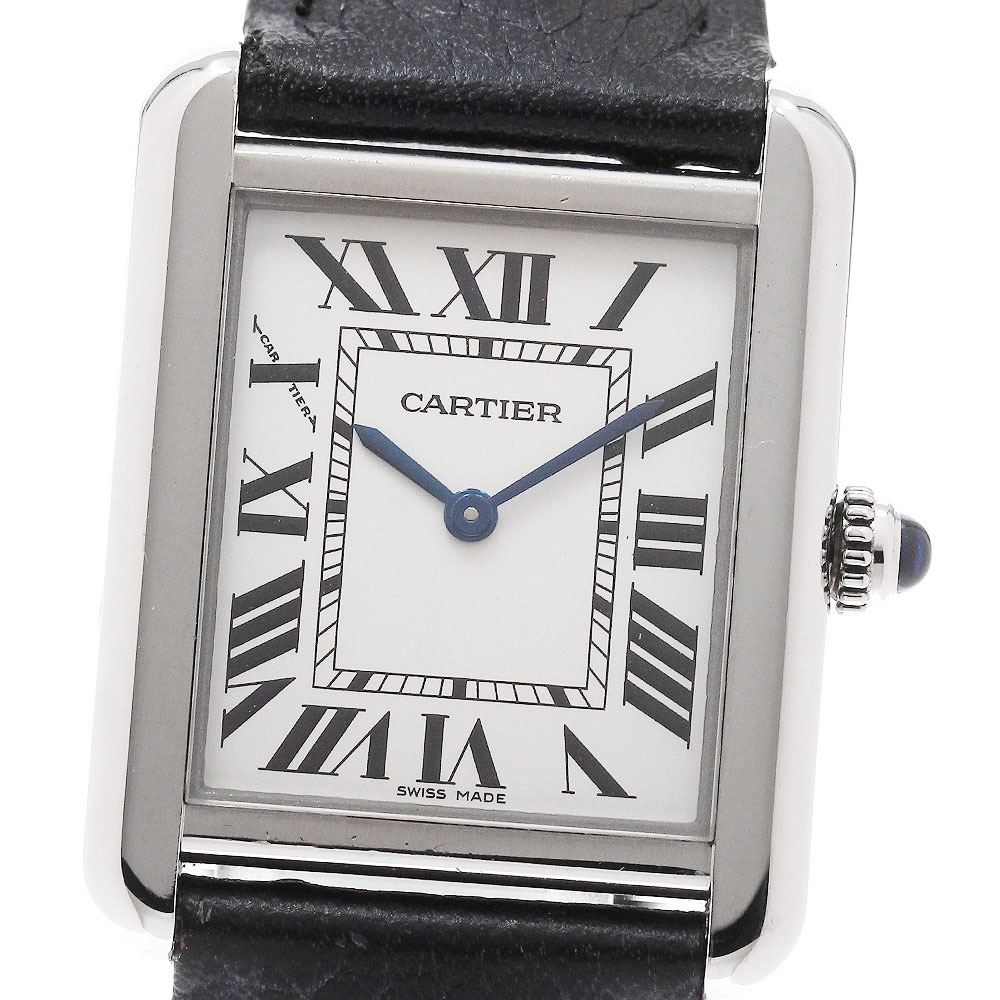 カルティエ CARTIER WSTA0030 タンクソロSM クォーツ レディース 良品 保証書付き_934106【中古】