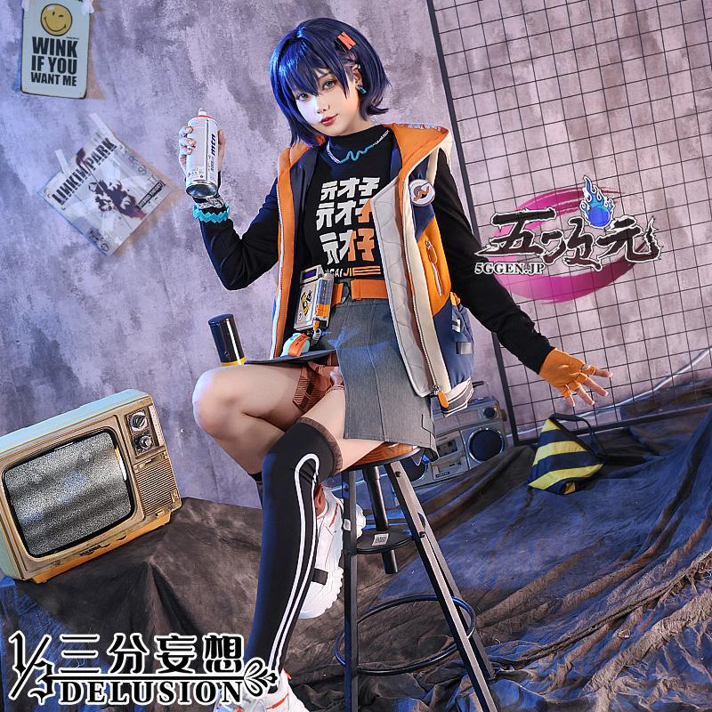 即納あり 三分妄想　ゼンレスゾーンゼロ　コスプレ　繩匠鈴　リン　女主人公　衣装　ins大人気 ウィッグ　靴　髙!品!質