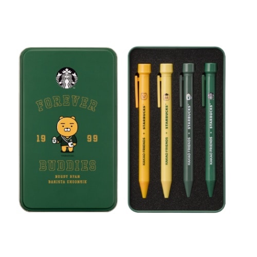 スターバックス コンボ マイバディ ライアン チュンシク ボールペンセット (4P)