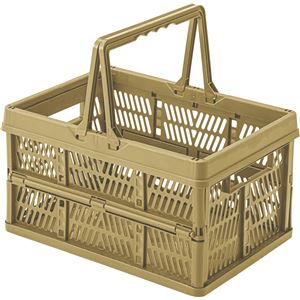収納ボックス 収納ケース 幅46cm L ベージュ 10個セット 折りたたみ かご スタッチボックス アウトドア キャンプ ガーデニング