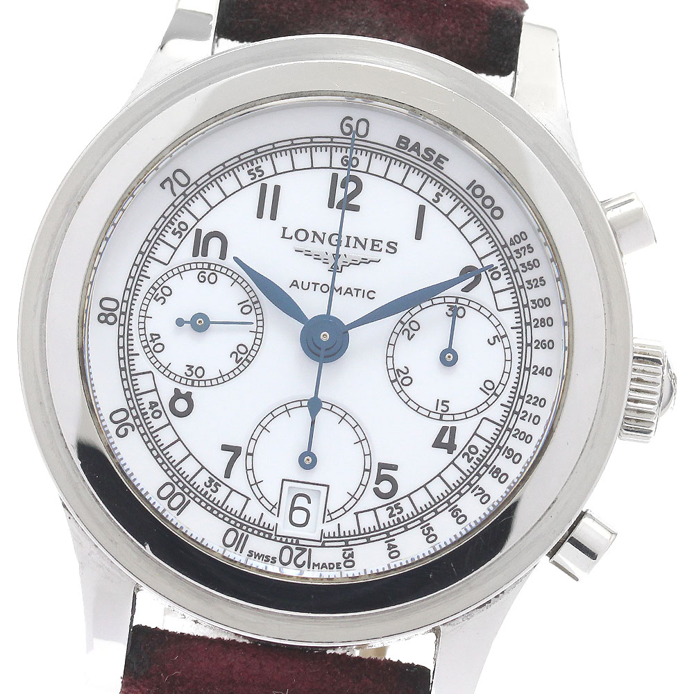 ロンジン LONGINES L2.768.4 ヘリテージ 1942 クロノグラフ 自動巻き メンズ _891599【中古】