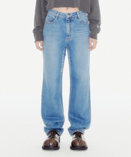 YOUHEE YOUHEE LETTERING DENIM PANTS BLUE YHDPDC001BL 10,526円