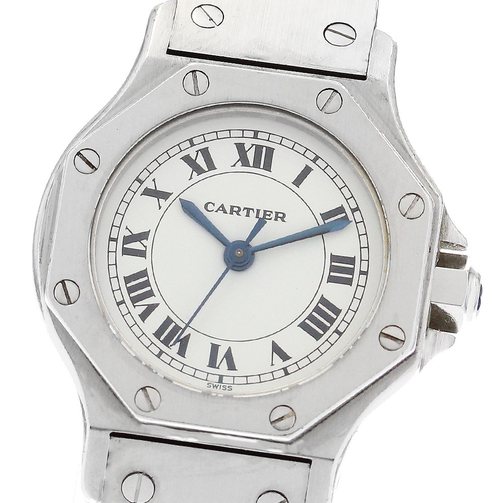 ベルトジャンク カルティエ CARTIER サントスオクタゴンSM 自動巻き レディース _900969【中古】