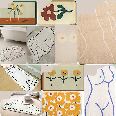 韓国ins人気大好評 ラグ 玄関マット 洗える ラグマット バスマット アイデア 6,141円
