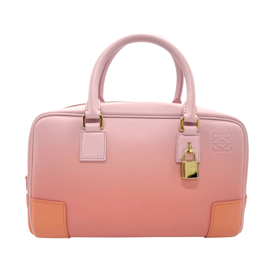 ロエベ LOEWE ハンドバッグ アマソナ23 レザー ダークコーラルリーフ×ダリア レディース z3034