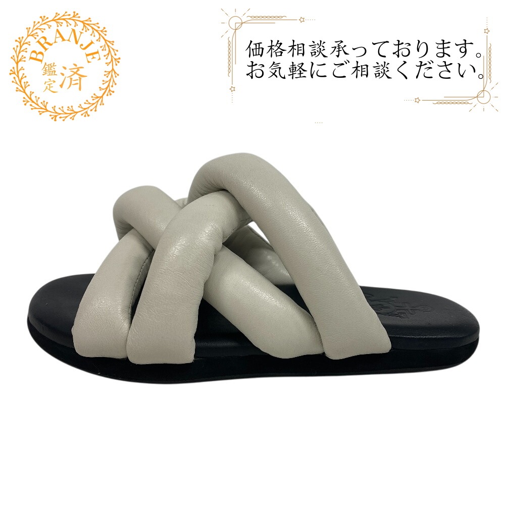 ジーニアス JWアンダーソン レザー サンダル ホワイト ブランド