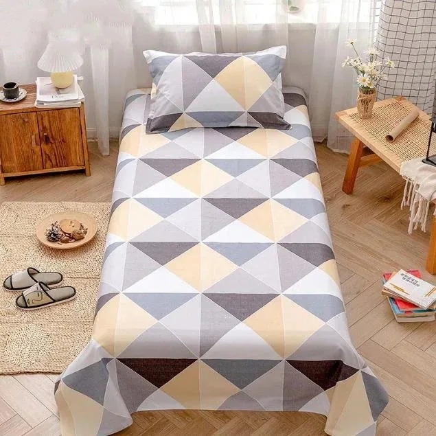 敷き布団シーツ 敷布団用 敷きシーツ シンプルベッドスカート フラットシーツ 枕カバー シングル シングル ベッドスカート ベッドカバー 2点セット シーツ