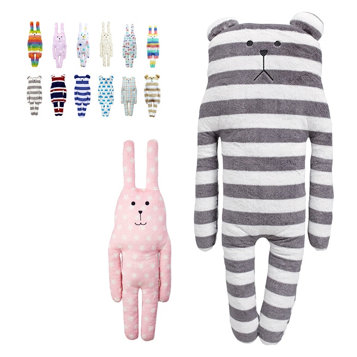 CRAFTHOLIC クラフトホリック 抱きまくら クッション MS L 2点セット ぬいぐるみ 抱き枕 だきまくら 動物 可愛い かわいい 女の子 女性 うさぎ くま ウサギ クマ RAB