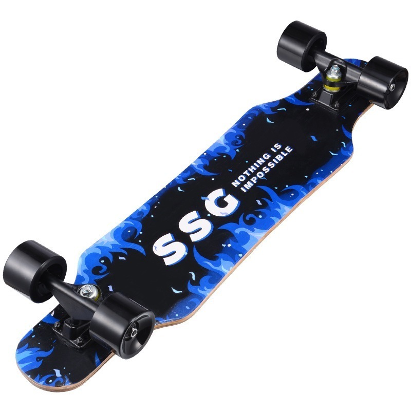 ロングボード道路四輪skateboardダンスボード成人ブラシ街初心者陸上サーフィンスケートボード 4,779円