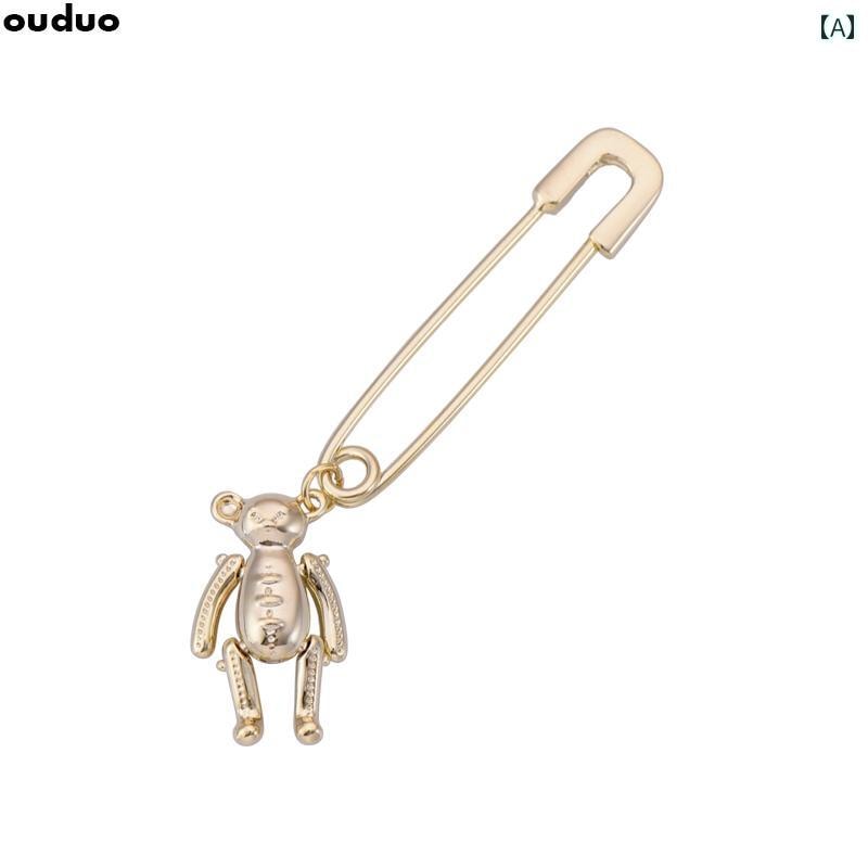 ブローチ おしゃれ 入学式 韓国 かわいい クマ ブローチ 女性 アクティビティ クマ ファッション ピン ボタンカーディガン アクセサリー メンズ セーター コサージュ カップル