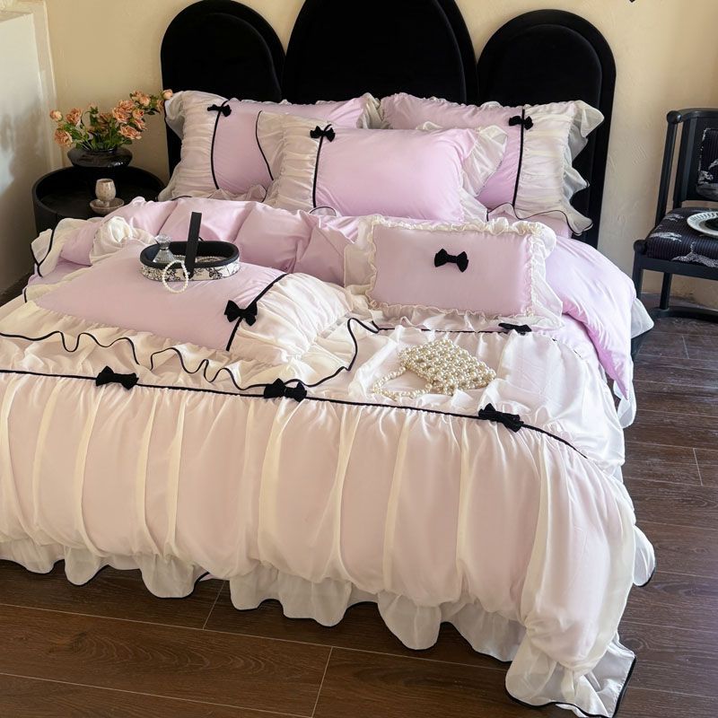 シーツ掛け布団カバー 布団セット 韓国ファッション布団カバー4点セット シンプル寝具4点セット かわいい 柔らかく肌触り