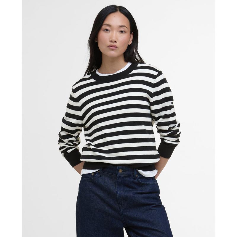 [25FW] 女性 ブラック ストライプ Lois ニット (URSW5F306WT)