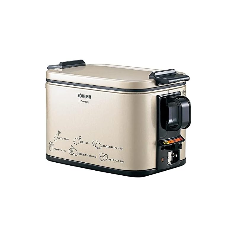 【即納】象印 電気フライヤー 1.0L あげあげ 火を使わずに揚げ物づくり 卓上 家庭用 油温調節機能 メタリックカカオ EFK-A10G