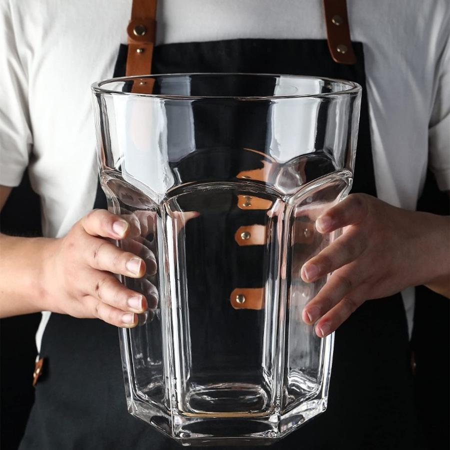 超大ビールジョッキ 特大ブランデーグラス 4000MLコーディアルグラス 大容量ビールジョッキ メガ角ハイジョッキ 特大スムージーカップ かき氷カップ 特大巨大な