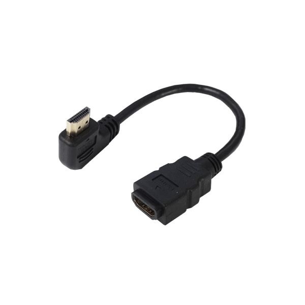 (まとめ)変換名人 HDMI L型ケーブル延長20(左L) HDMI-CA20LL(×5セット)