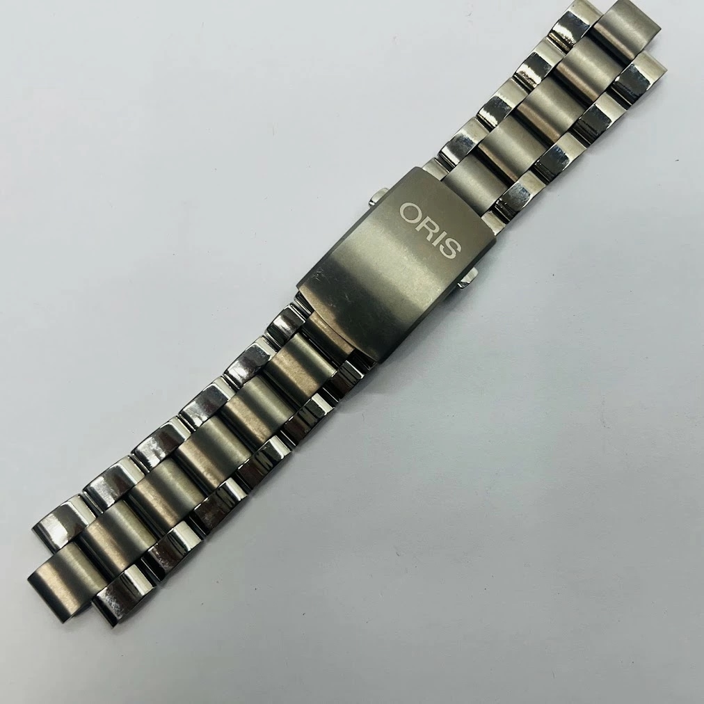【中古】オリス 純正ブレス ダイバーズ タイタン デイト ・クロノグラフ　ポリッシュエッジ仕上　82470PEB　コマ不足あり