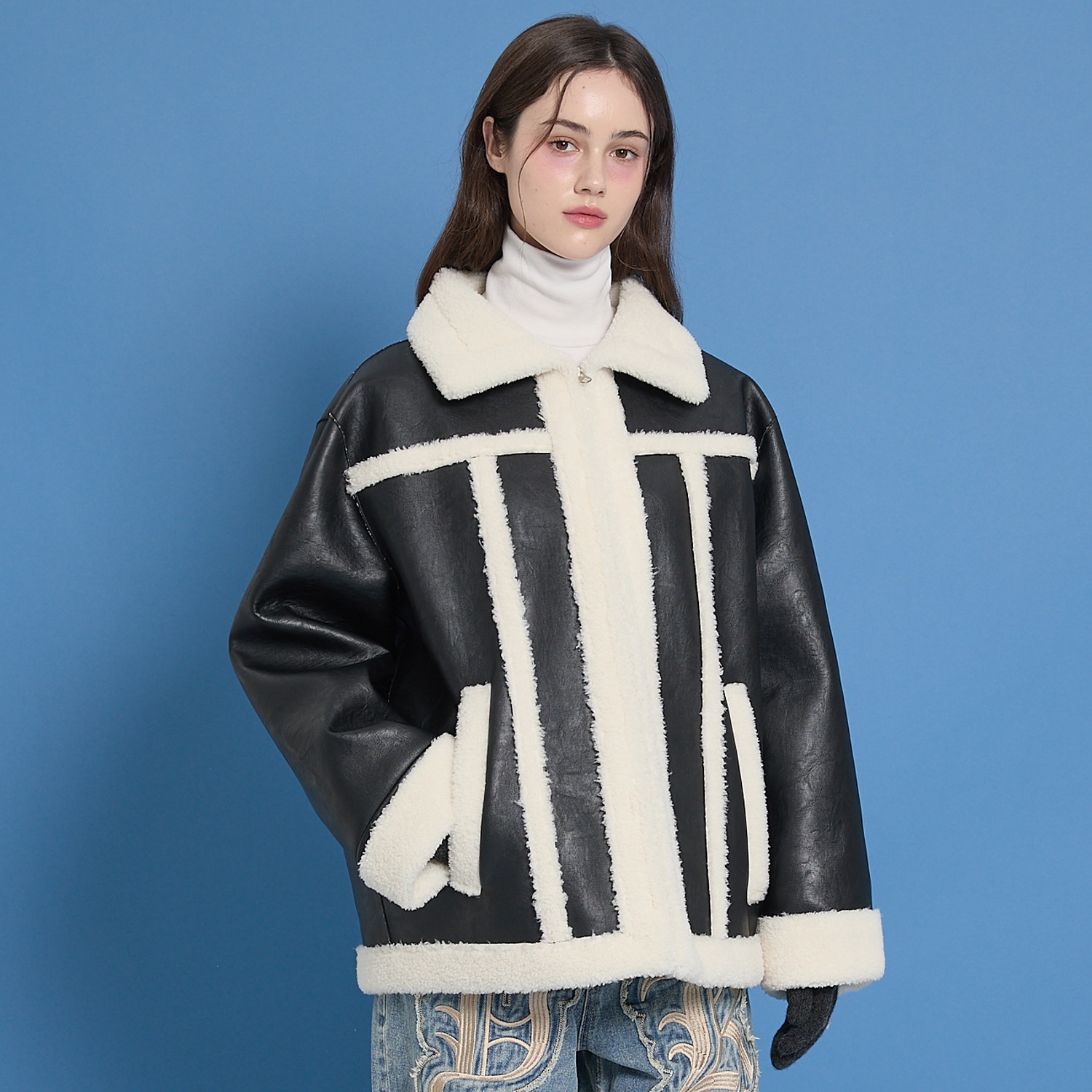 Artificial Leather Mustang BLACK