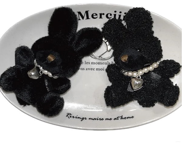 黒うさぎ ぬいぐるみ 黒うさぎさんマスコット ニューバージョン / 須藤はる奈