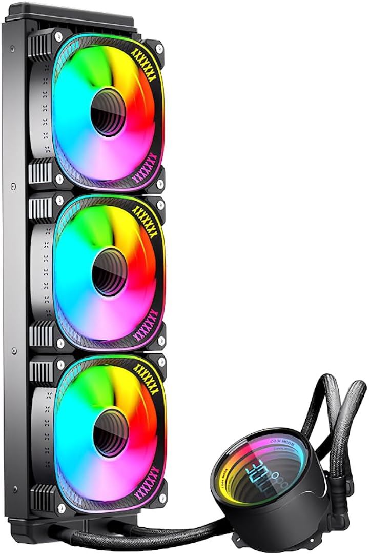 簡易水冷クーラー 360mm 温度表示機能付き インフィニティ―ミラー CPUクーラー LED ARGB 5v 3pin LGA1700/1200/115X AMD:AM4ソケットに対応