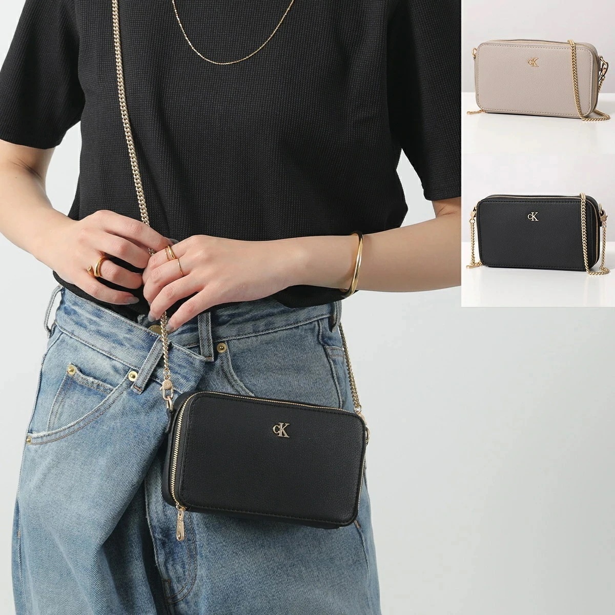 Calvin Klein カルバンクライン ショルダーバッグ MINIMAL MONO CAMERA BAG ミニマル モノ カメラバッグ LV04K1086G レディース 鞄 カラー2色