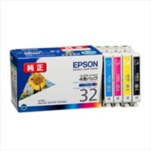 EPSON エプソン インクカートリッジ 純正 (IC4CL32) 4色パック(ブラック・シアン・マゼンタ・イエロー)