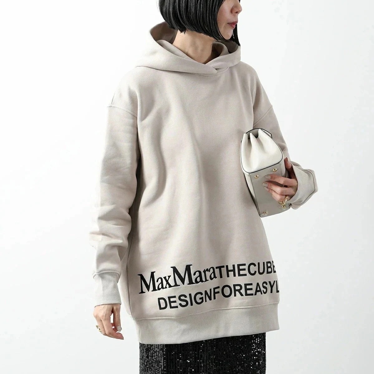 S MAX MARA エス マックスマーラ パーカー FELPA フェルパ レディース プルオーバー フーディ スウェット ロゴ 刺繍 004