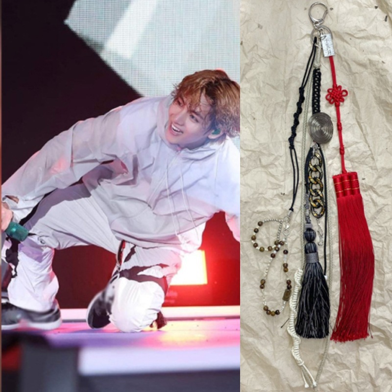 15月 070 ハンドメイド キーホルダー キーリング bts テテキーホルダー