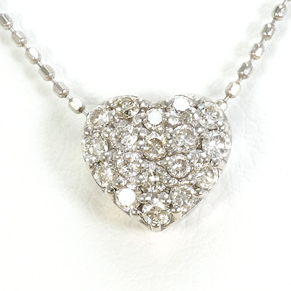 K18 18金 WG ホワイトゴールド ネックレス ダイヤ 0.30 ジュエリー 中古