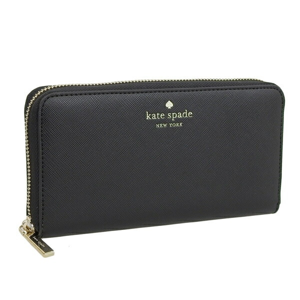 ケイトスペード 財布 レディース ラウンドファスナー 長財布 アウトレット ブラック SCHUYLER LG CONT WALLET K9347-001 KATE SPADE