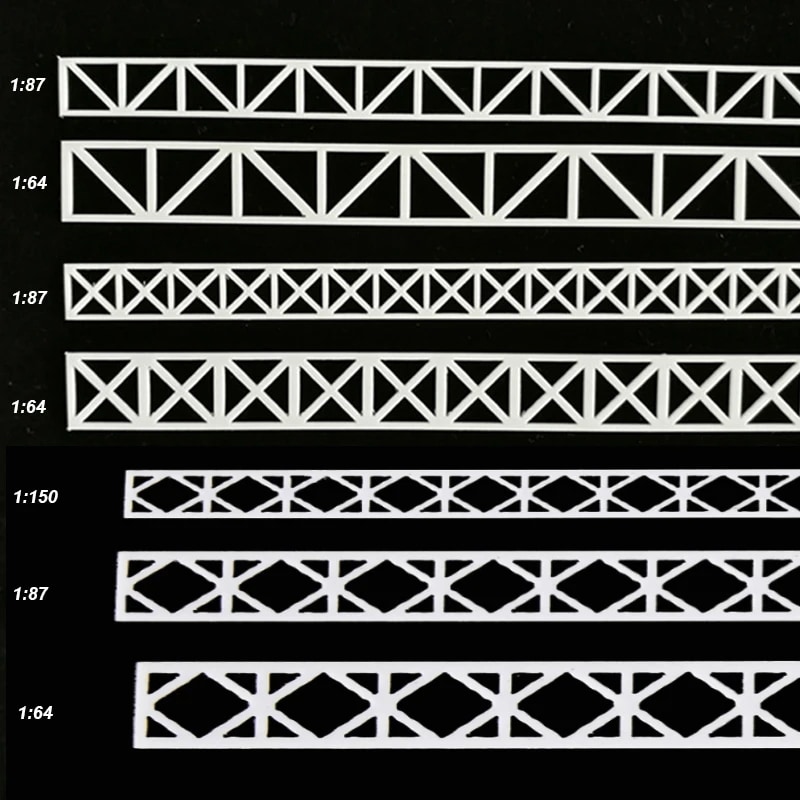 列車モデル建設材料 トラス橋 アイアン骨構造 サポートハイウェイ 砂テーブル 列車 スケール1:87-1: 64 5個