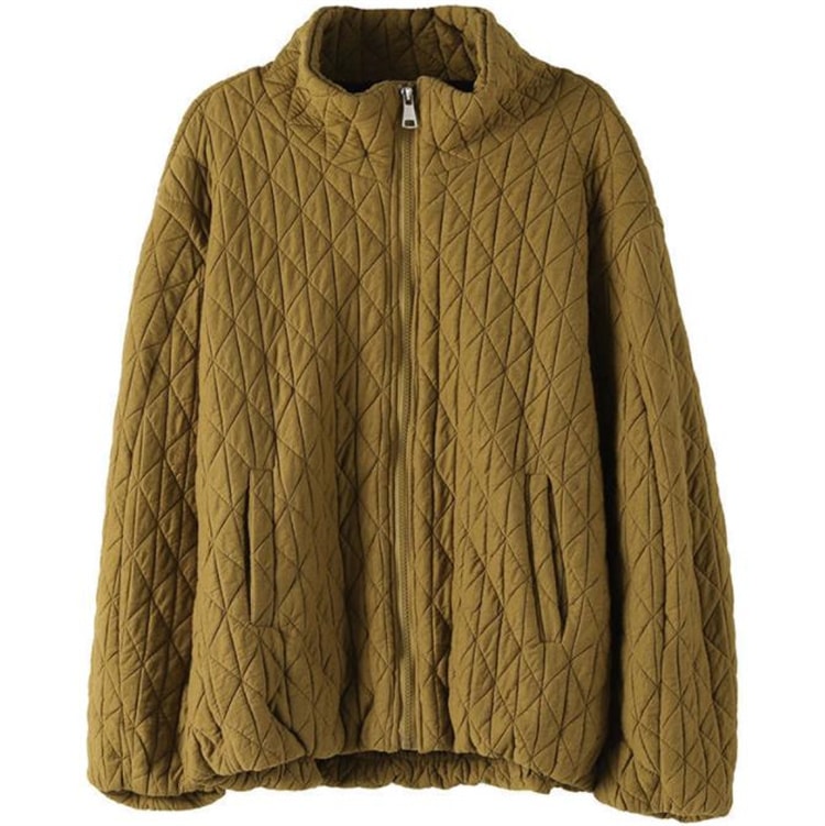 激安セール ひし形格 ゆったりする 大きめサイズ ファッション カジュアル ボーイッシュ デザインセンス スタンドカラー コットン コート ダウン スリム