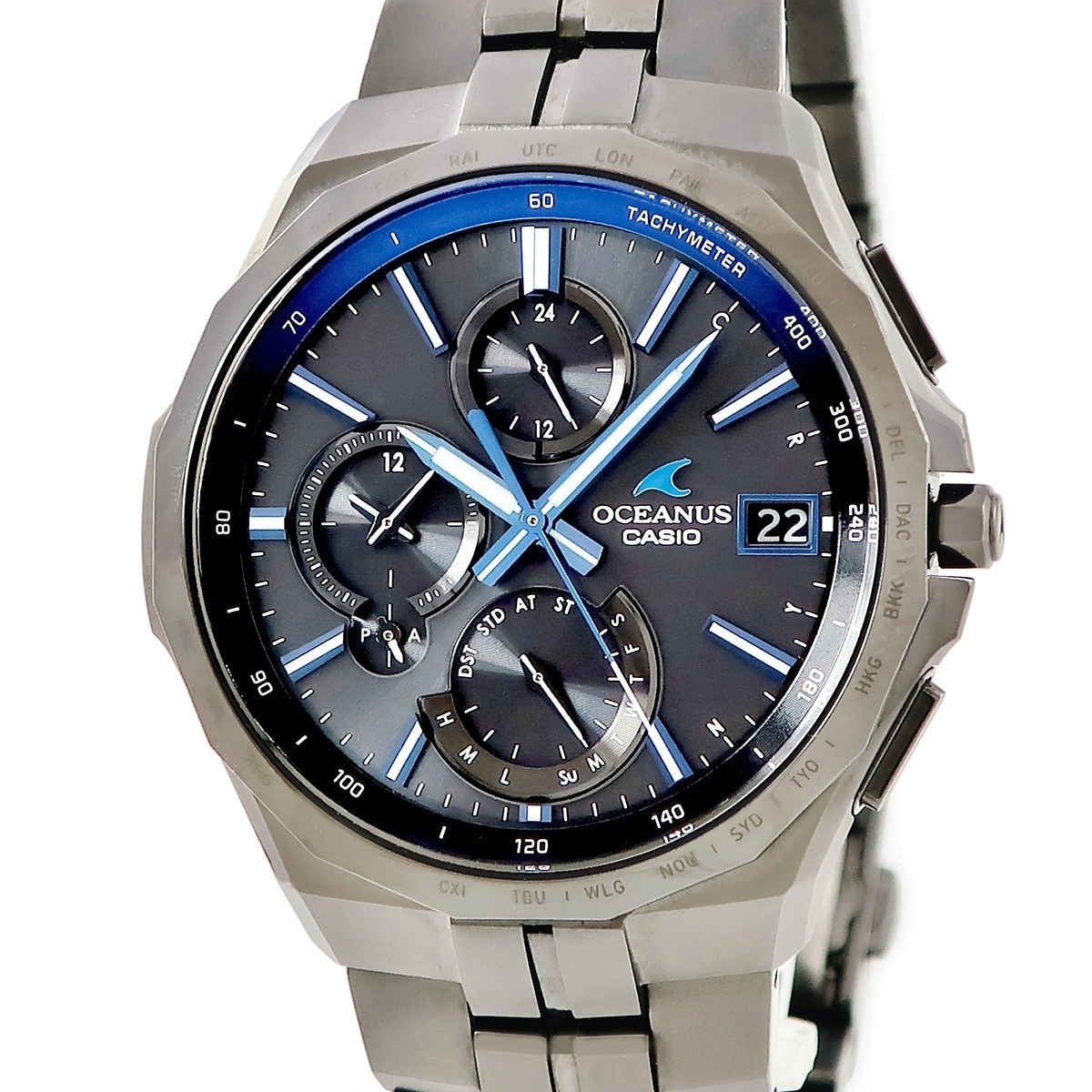 オシアナス マンタ S5000シリーズ OCW-S5000B-1AJF クオーツ メンズ タフソーラー 電波時計 GMT デイデイト 3年保証