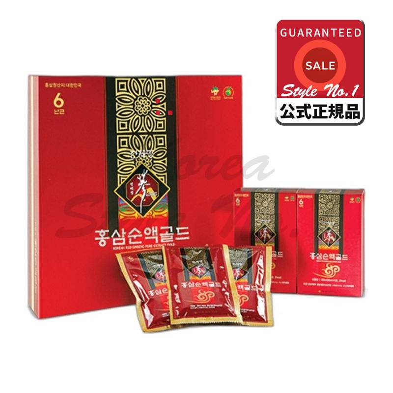 天帝明紅参紅参純液ゴールド60p雪ギフトセット+ショッピングバッグ60回分1セット